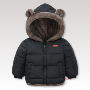 Parka Con Capucha Mangas Larga Niño Black