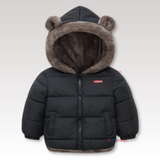 Parka Con Capucha Mangas Larga Niño Black