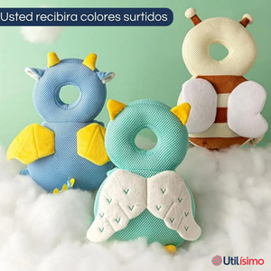 Mochila Protectora Cabeza Bebé Niño Antigolpes Almohadilla Ajustable Surtido