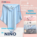 Toalla de Bebé Con Capucha Animales Surtido Niño