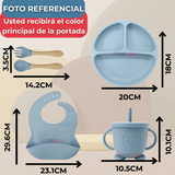 Set De Alimentación Bebé Silicona Con Vaso 5 Piezas Libre BPA