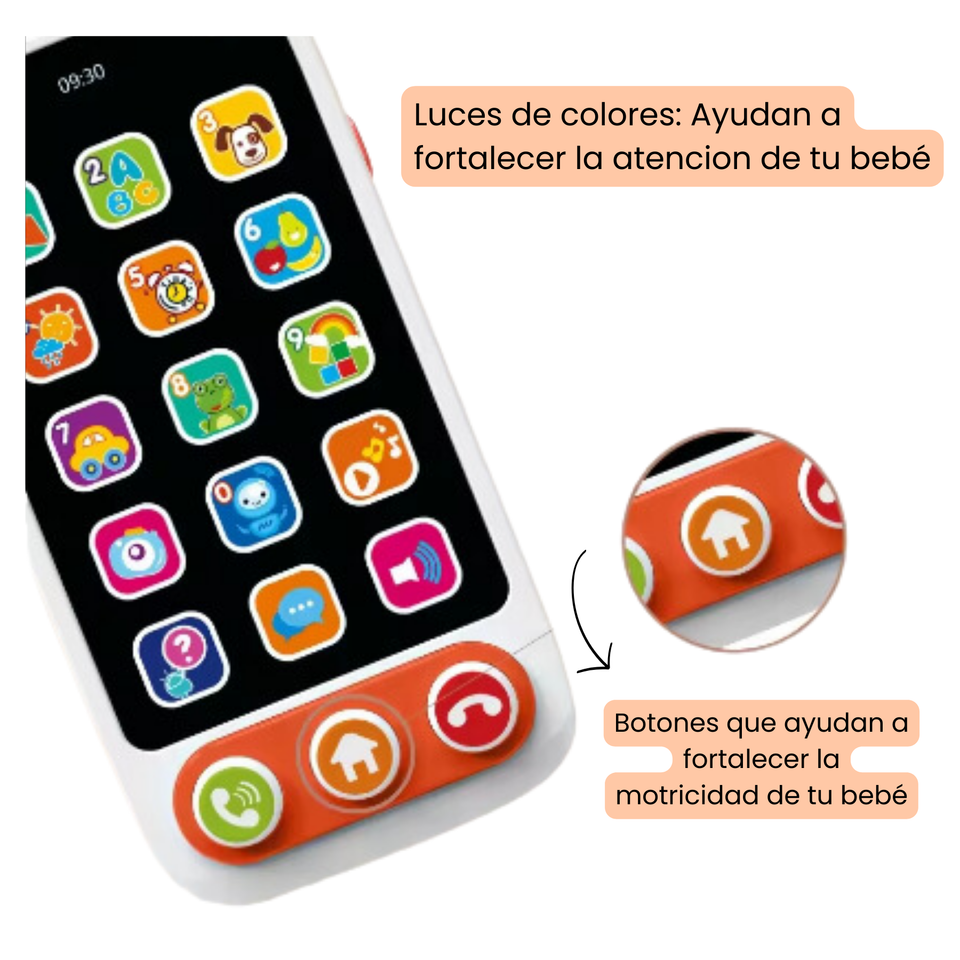 Celular Didáctico Para Bebes Con Sonido Y Luces Tedmimak