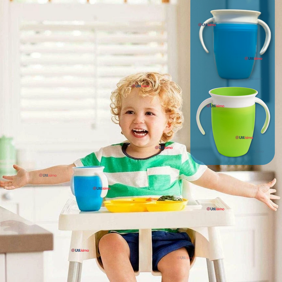 Vaso Taza 360° Antiderrame Para Bebés Y Niños 250ml