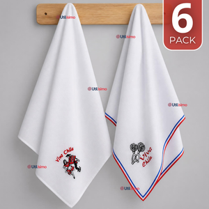 Pack 6 Pañuelos Baile Cueca 45cm Diseños Surtidos Algodón Fiestas Patrias