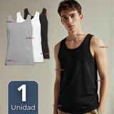 Camiseta Sin Manga Básica Suave 100% Algodón Colores Surtidos Hombre