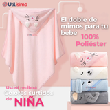 Toalla de Bebé Con Capucha Animales Surtido Niña