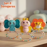 Set 3 Piezas Sonajeros Bebé Cascabel Juguetes Niño y Niña