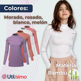 Pack 3 Camiseta Niña Juvenil Primera Capa Bambú Invierno Cuello Beatle Polera