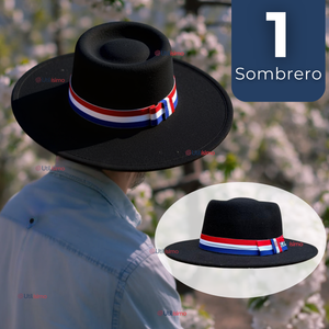 Sombrero Huaso Con Laso Elegante Fiestas Patrias