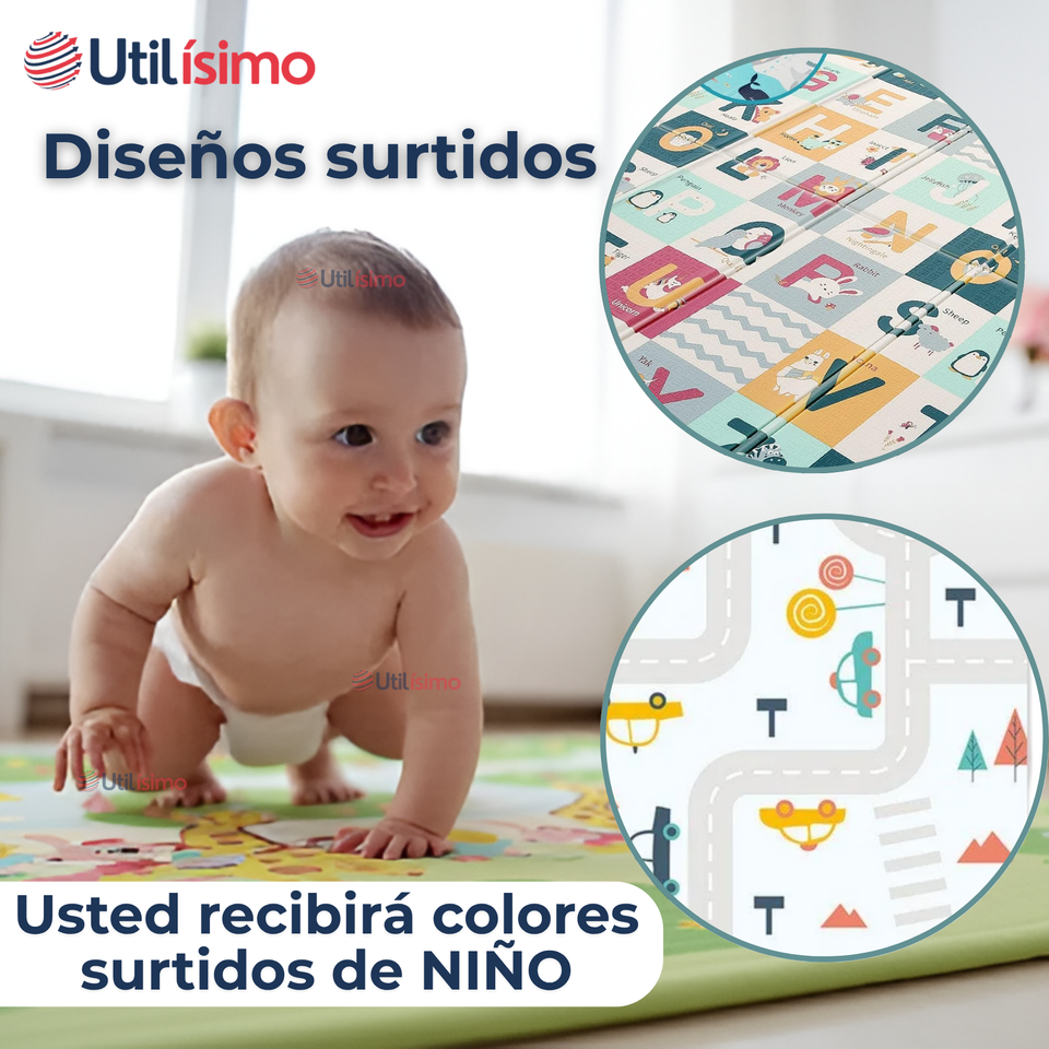 Alfombra Plegable Antigolpes 180x160cm Juego Niños Surtido