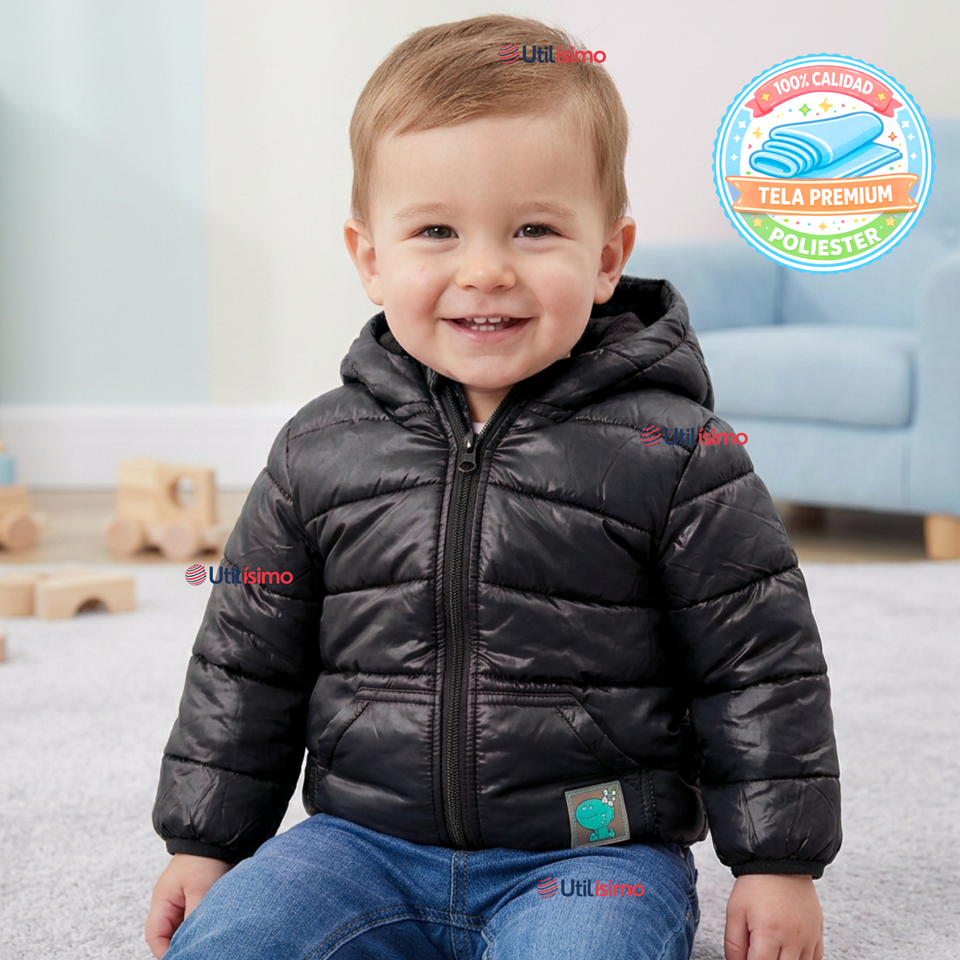 Parka Dinosaurio Con Capucha Manga Larga Niño Jump Kids