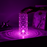 Lámpara Cristal Táctil USB Transparente Para Mesa