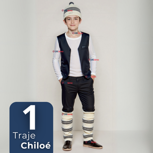 Traje Chilote Incluye Polera Fiestas Patrias Niño Chile