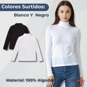 Pack 6 Camiseta Beatle Algodón Primera Capa Juvenil Niña Polera Surtido