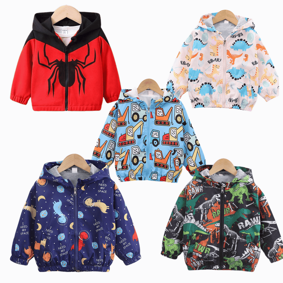 Cortaviento Impermeable Chaqueta Estampado Niño Y Bebé Jump Kids