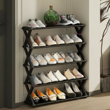 Zapatero Organizador 5 Niveles Desmontable Resistente 65x42x20cm Negro