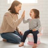 Pelela Inodoro Baño Entrenador Portátil Niña Rosa Asiento Acojinado