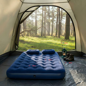 Colchón Inflable 2 Plazas Camping Más Inflador Y Dos Almohadas Bestway