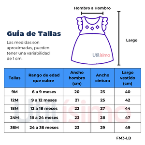 Vestido Sin Mangas Estampado Bebé Niña 9 a 36 Meses Summer Holiday