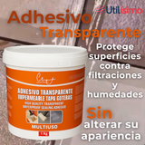 Sellador Adhesivo Transparente Impermeable Tapa Goteras 1Kg No Tóxico