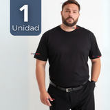 Polera Camiseta 100% Algodón Premium Manga Corta Básico Negro Hombre