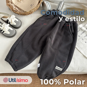 Buzo Para Niños Forrado en 100% Polar Gris