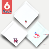 Pack 6 Pañuelos Baile Cueca 36 CM Bordados Fiestas Patrias Surtidos