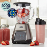 Licuadora Oster® programas automáticos con tecnología reversible, pantalla táctil y vaso BLend-N-Go BLSTPYG1312XBG