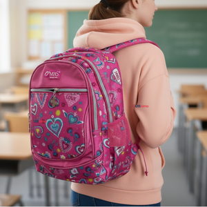 Mochila Escolar Con Estuche 36cm Tela Oxford Impermeable Niña