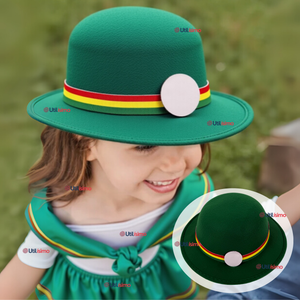 Sombrero Nortino Fiestas Patrias Gorro Niña Baile Danzas Verde