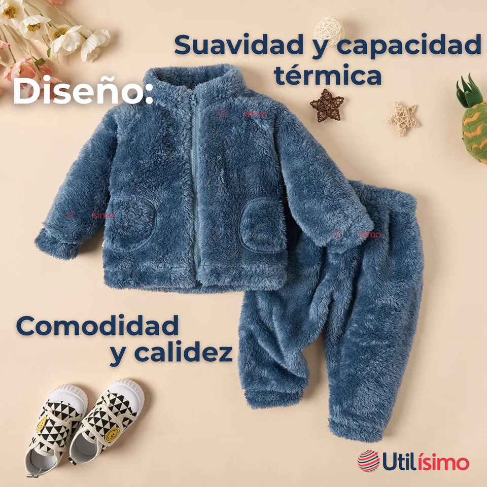 Conjunto Frizado Polar 2 Piezas Niño Azul