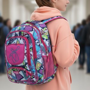 Mochila Escolar Con Estuche 43cm Tela Oxford Impermeable Niña