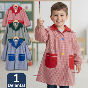 Delantal Párvulo Niño Cotona Escolar Colegio