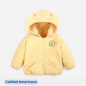 Poleron Polar Unisex con Capucha Jump Kids Bebe Amarillo