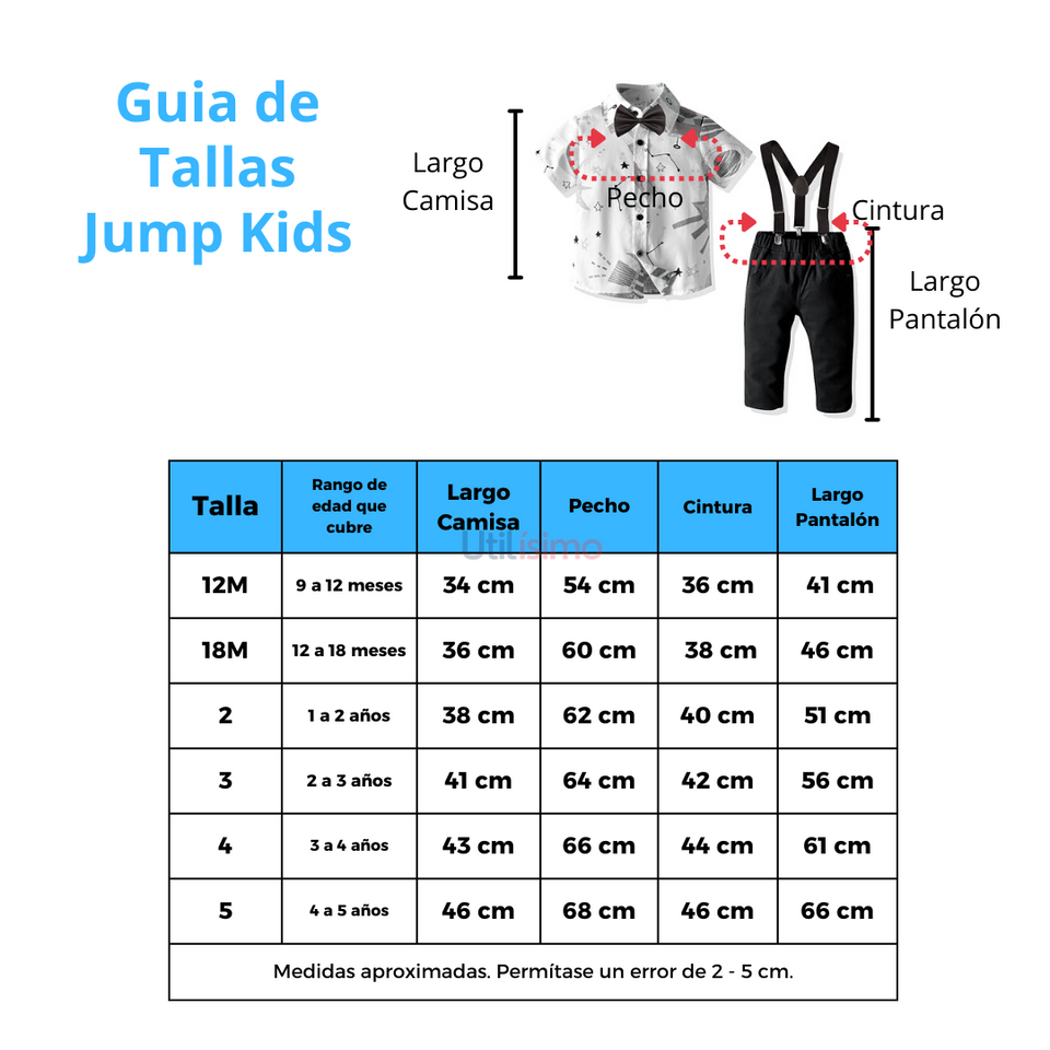 Conjunto de Vestir con Tirantes para Niños Jump Kids