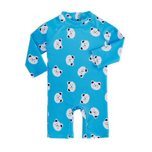 Traje de Baño Enterito Manga Larga Niño Jump Kids Azul