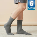 Pack 6 Calcetínes Escolares Corto Acrilico Gris Niño Juvenil