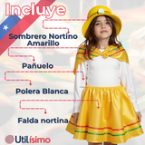 Pack 6 Traje Nortino Niña 4 Piezas Niña Fiestas Patrias Baile Nortino