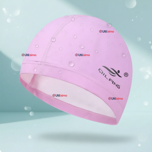 Gorro Gorra Natación Baño Poliuretano Color Rosado 12 Años En Adelante