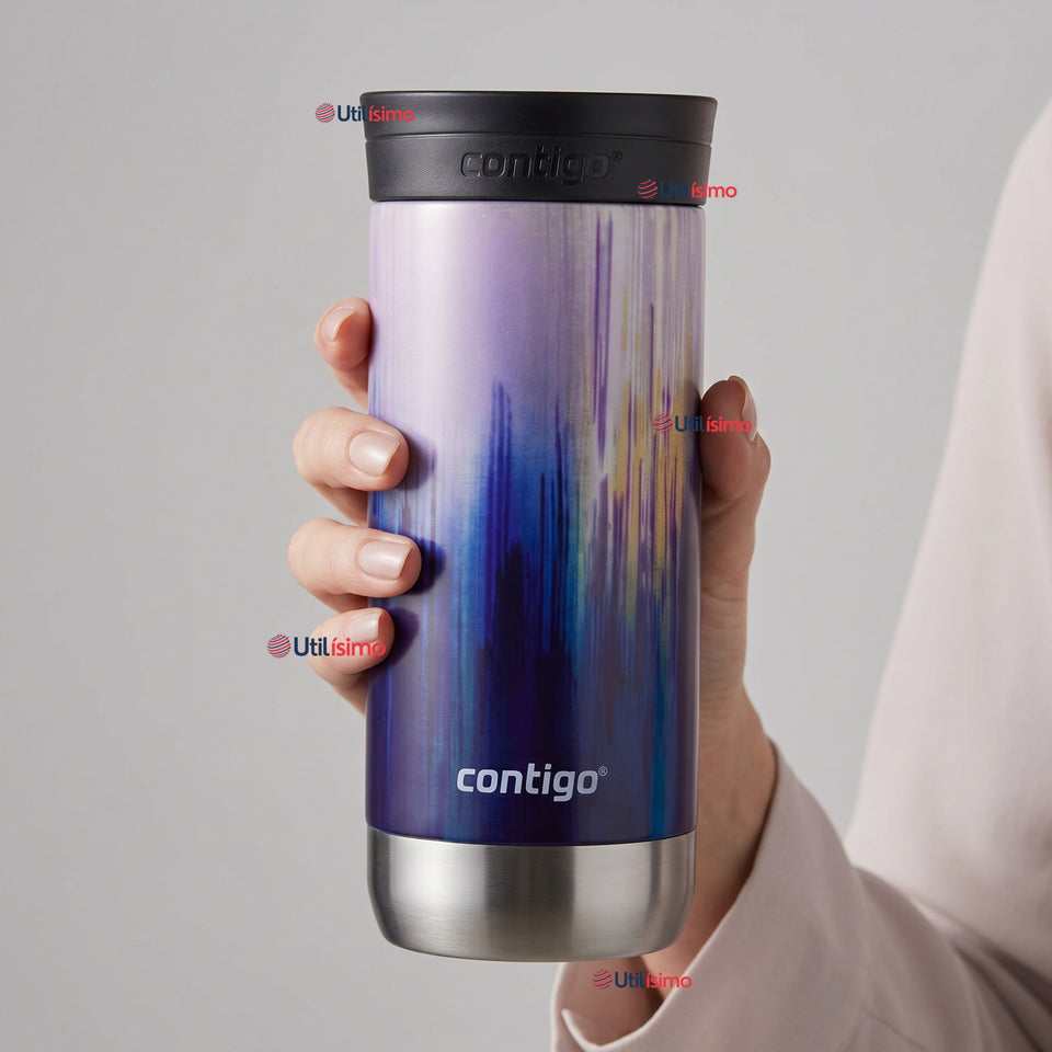 Vaso Mug Huron Couture Merlot Airbrush Térmico 473 Ml Contigo