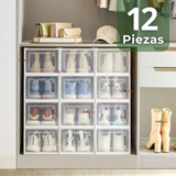 Zapatera Plegable Organizador Apilable 6 Niveles Blanco