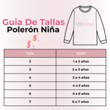 Polerón Cuello Redondo Niña Rosado Unicornio