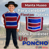 Poncho Manta Huaso Cueca Fiestas Patrias Para Niños
