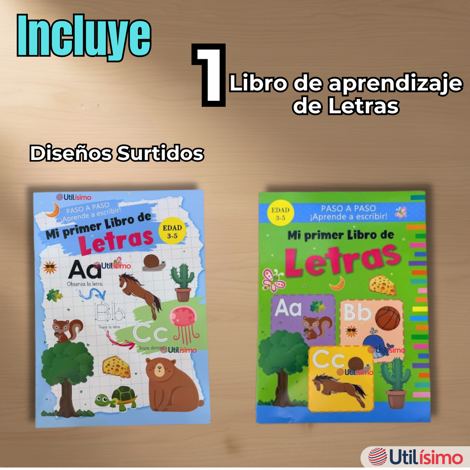 Libro De Aprendizaje de Letras Educativo Diseños Surtidos
