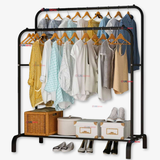 Perchero Organizador Colgante de Ropa Doble Barra Tendedero Acero