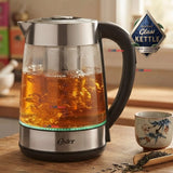 Hervidor eléctrico de vidrio Oster con Selector de temperatura e infusor de té BVSTKT8990