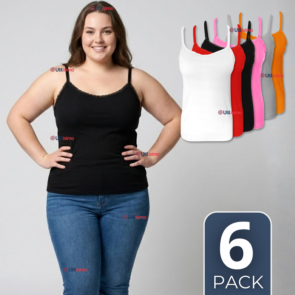 Pack 6 Camisetas Poleras Pabilo Básica Lisa Transpirable Mujer Colores Surtidos