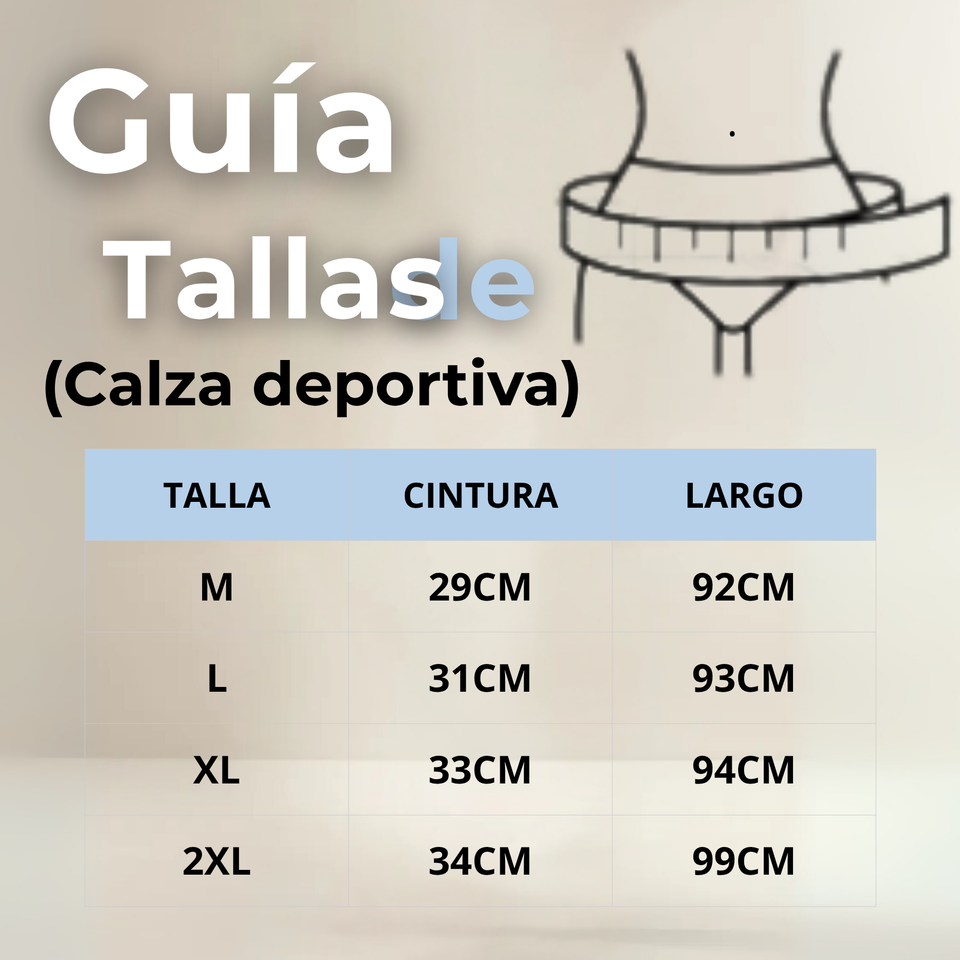 Calza Leggings Deportiva Tiro alto Con Faja Reductora Y Moldeadora Mujer