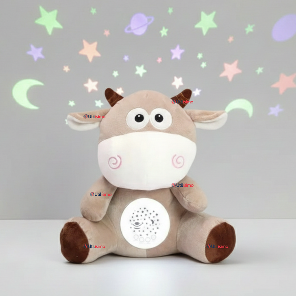 Peluche Vaca Espantacuco Con Luz Y Sonido Para Bebé Niño Niña