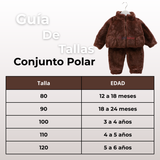 Conjunto Frizado Polar 2 Piezas Niño Marron